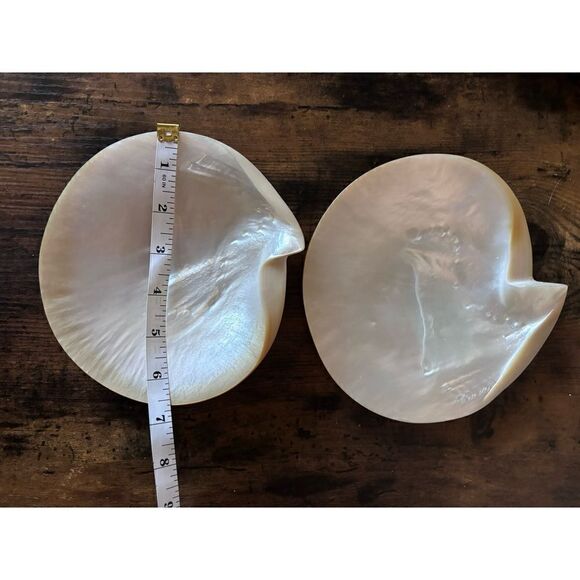 MCM GOLD Pearl Plate , Mother Of Pearl  Caviar Dish Set of 2 - Picture 4 of 5